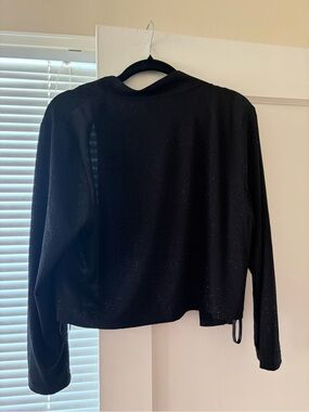 Calvin Klein Black Sparkle Lightweight Long-Sleeve Top